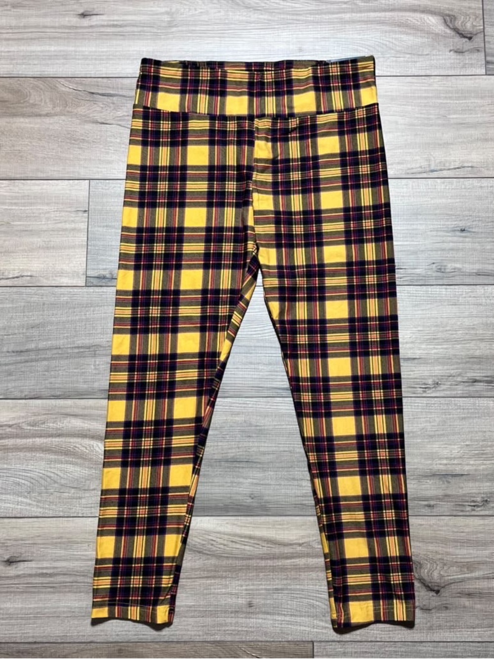 No Boundaries Junior High Rise Basic Ankle Suedes Leggings Size XL (15-17) Plaid